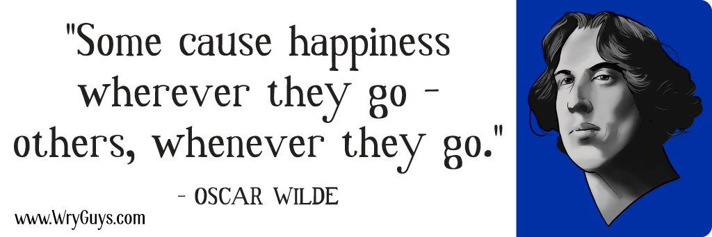 Oscar wilde happiness bumper sticker