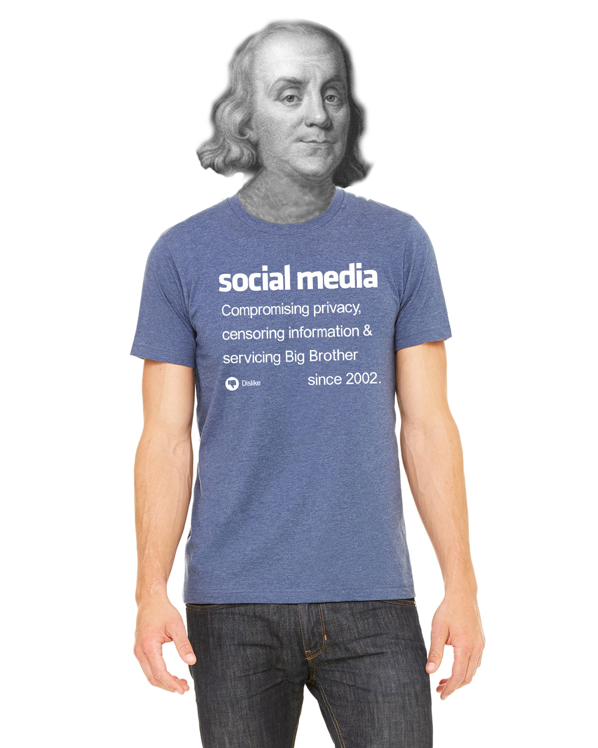 Navy Blue Heathered - Front